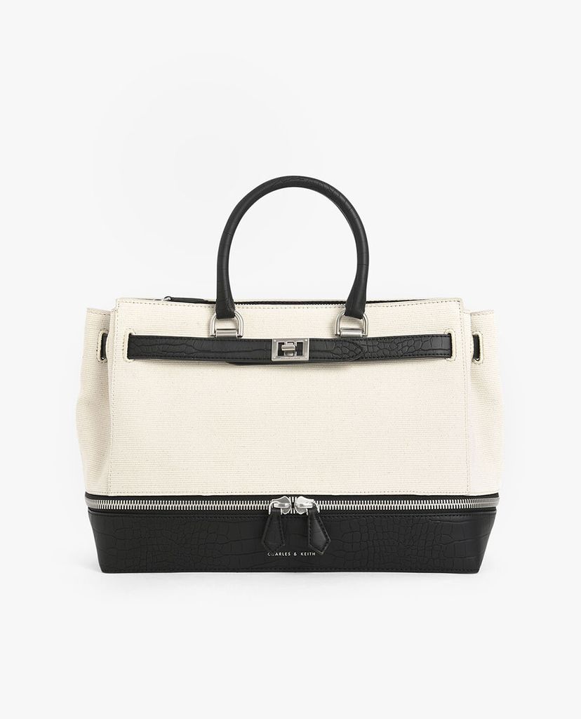 CHARLES & KEITH - Túi đeo vai chữ nhật Large Two Way Zip