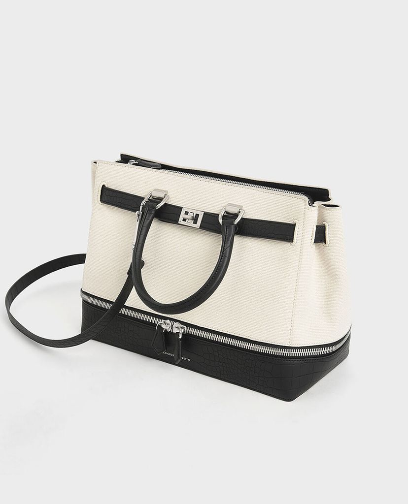 CHARLES & KEITH - Túi đeo vai chữ nhật Large Two Way Zip