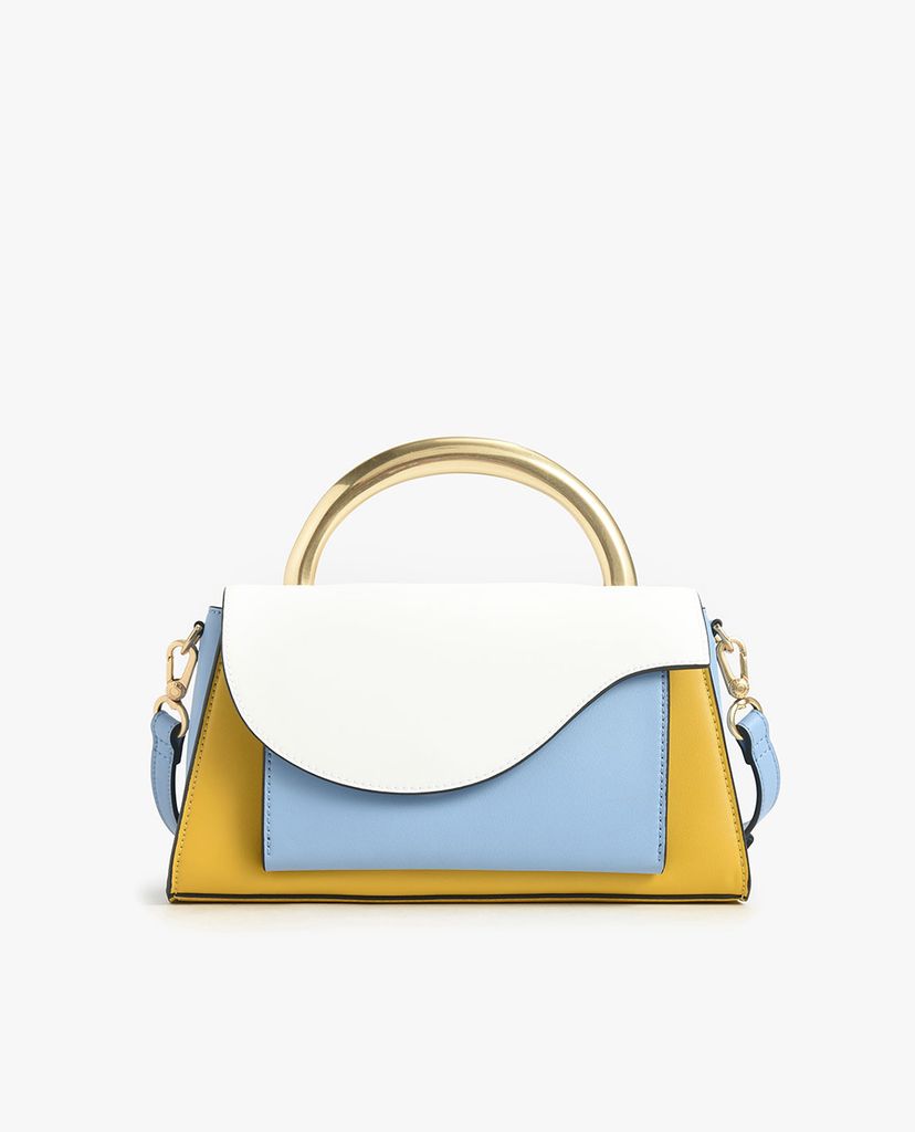 CHARLES & KEITH - Túi xách tay nữ chữ nhật Angular Flap Metallic Top