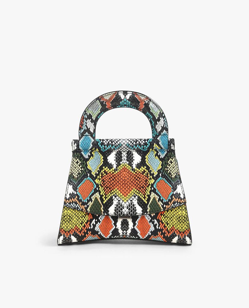 CHARLES & KEITH - Túi xách tay hình thang Patent Top