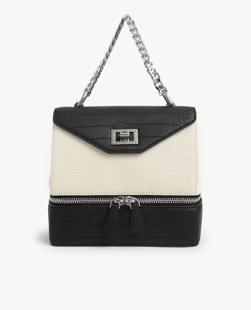 CHARLES & KEITH - Túi xách tay nữ phom vuông Two Way Zip