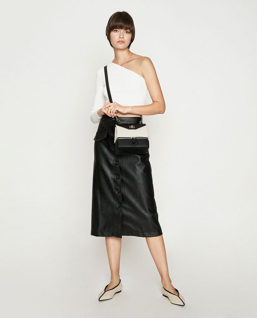 CHARLES & KEITH - Túi xách tay nữ phom vuông Two Way Zip
