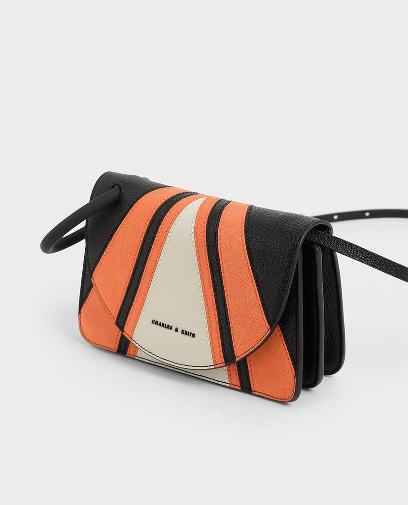 CHARLES & KEITH - Ví cầm tay nữ chữ nhật Acrylic Handle Wristlet