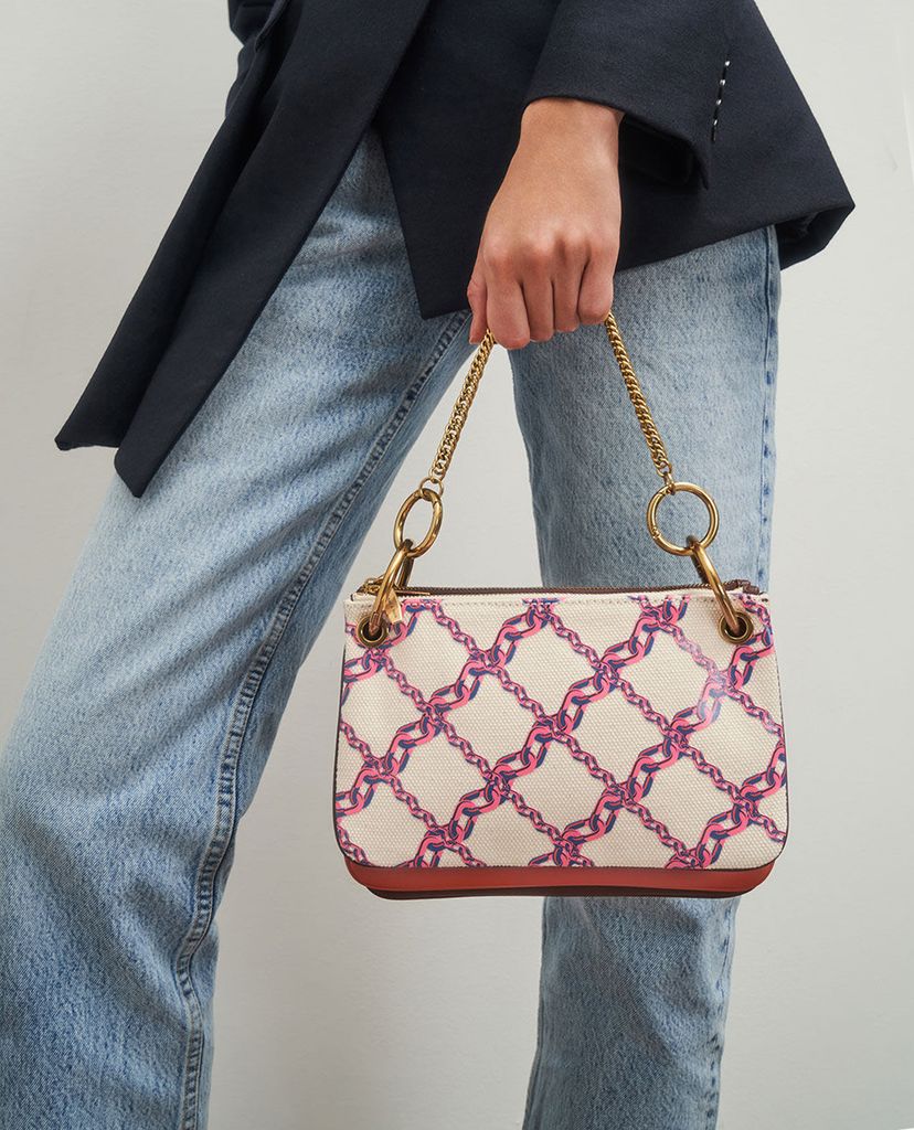 CHARLES & KEITH - Túi đeo chéo nữ tay cầm bằng kim loại thời trang