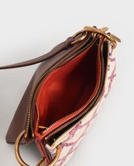 CHARLES & KEITH - Túi đeo chéo nữ tay cầm bằng kim loại thời trang