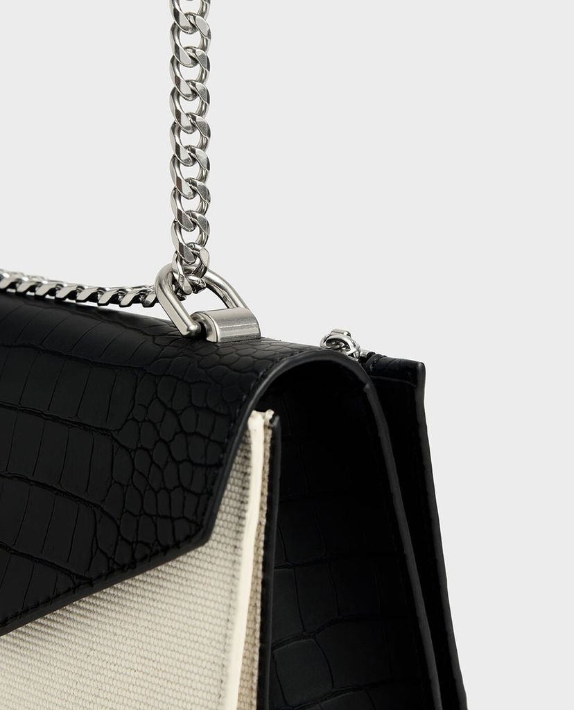CHARLES & KEITH - Túi đeo chéo chữ nhật Turn Lock