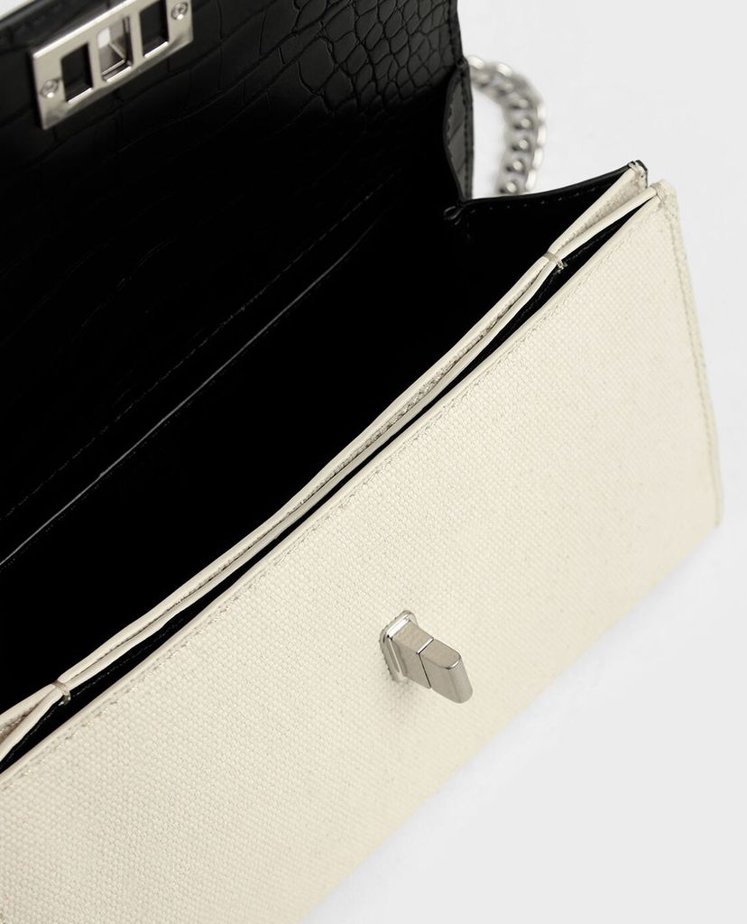 CHARLES & KEITH - Túi đeo chéo chữ nhật Turn Lock