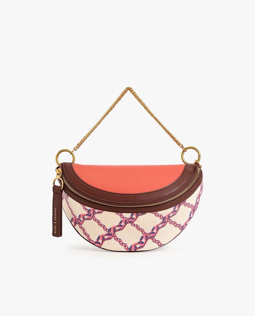 CHARLES & KEITH - Túi đeo chéo nữ hình bán nguyệt Half Moon