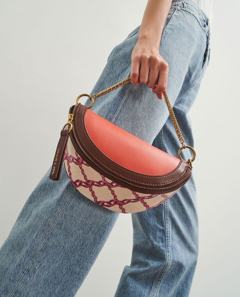 CHARLES & KEITH - Túi đeo chéo nữ hình bán nguyệt Half Moon