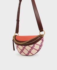 CHARLES & KEITH - Túi đeo chéo nữ hình bán nguyệt Half Moon
