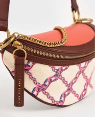 CHARLES & KEITH - Túi đeo chéo nữ hình bán nguyệt Half Moon