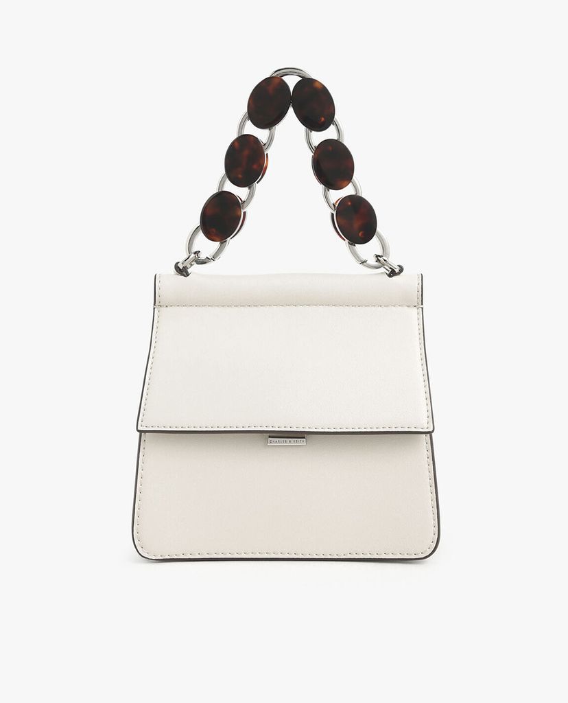 CHARLES & KEITH - Túi xách tay Small Acrylic Tortoiseshell Top Handle