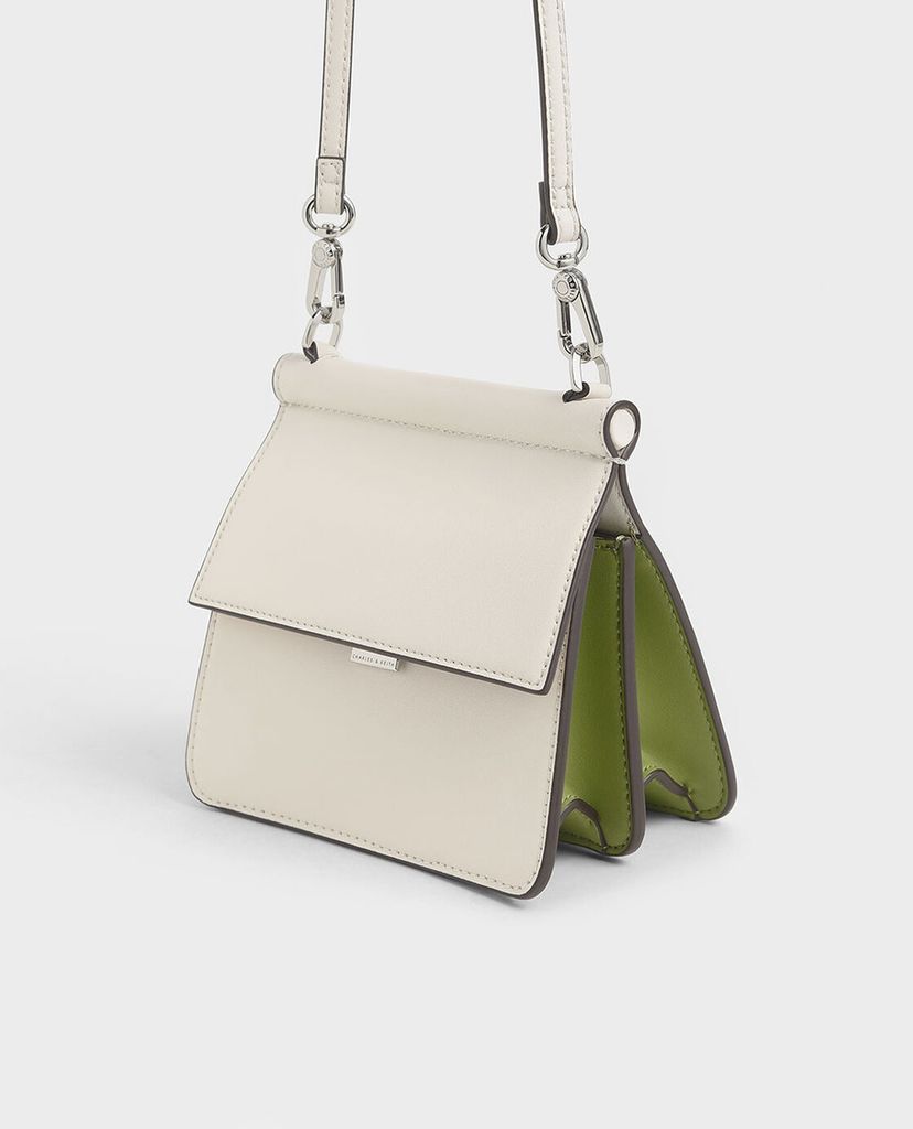 CHARLES & KEITH - Túi xách tay Small Acrylic Tortoiseshell Top Handle