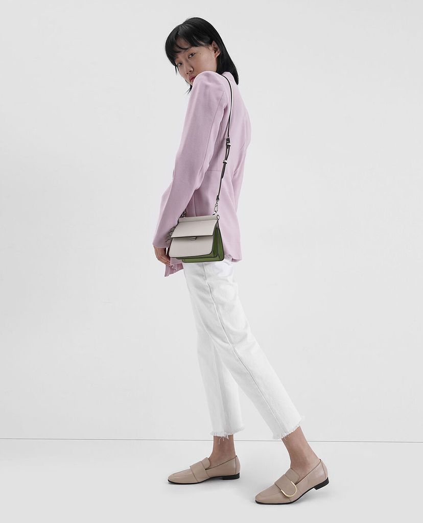 CHARLES & KEITH - Túi xách tay Small Acrylic Tortoiseshell Top Handle