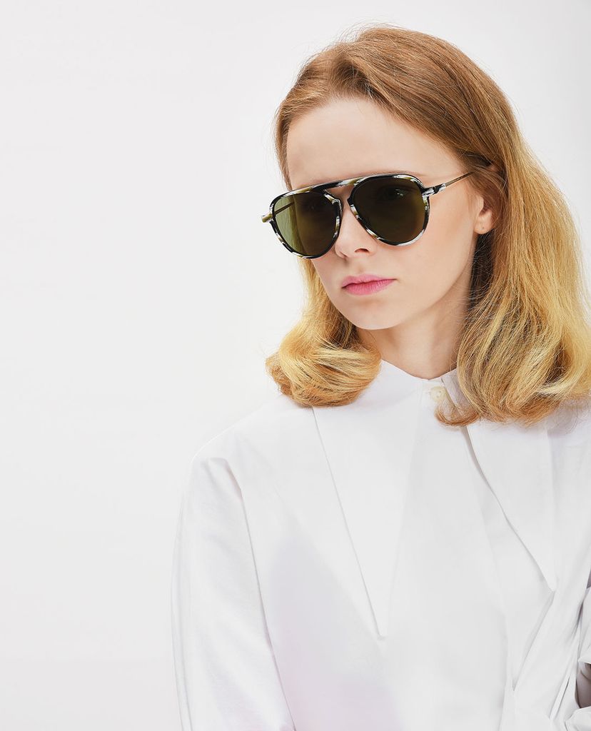 CHARLES & KEITH - Kính mát nữ Acetate Frame Aviator