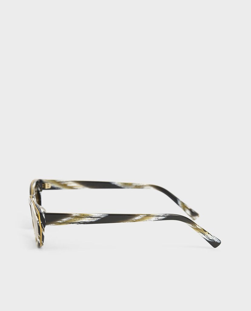 CHARLES & KEITH - Kính mát nữ gọng mắt mèo Acetate
