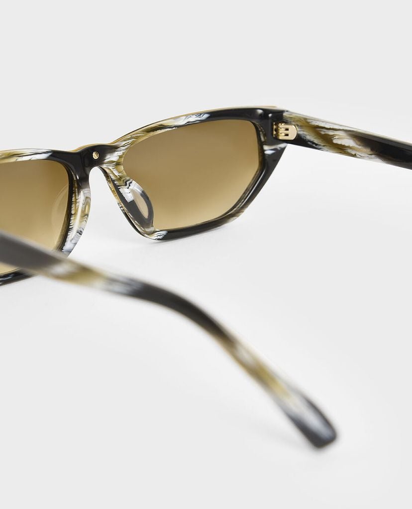 CHARLES & KEITH - Kính mát nữ gọng mắt mèo Acetate