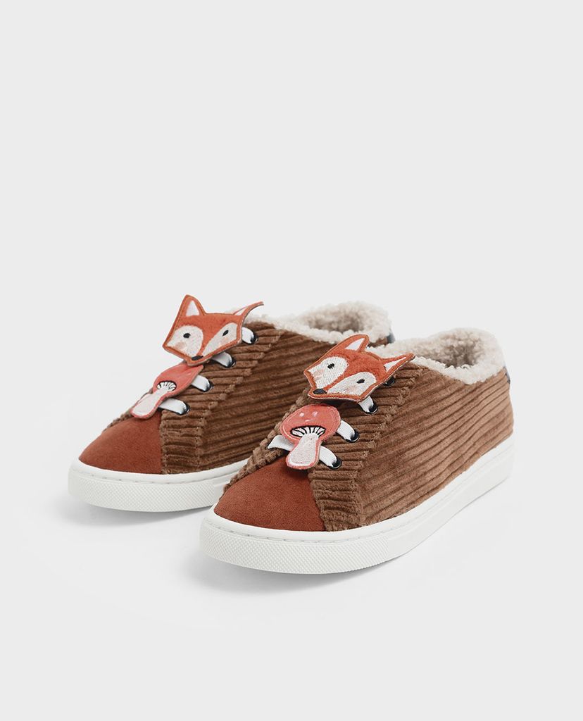 CHARLES & KEITH - Giày thể thao trẻ em có họa tiết hình cáo Girls' Fox Character