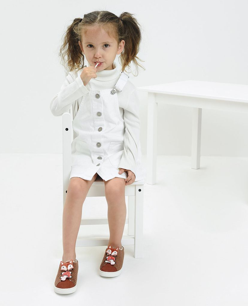 CHARLES & KEITH - Giày thể thao trẻ em có họa tiết hình cáo Girls' Fox Character