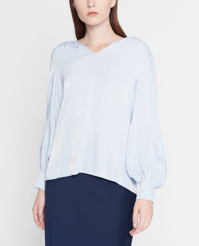 GIGI - Áo kiểu nữ cổ V tay dài Casual