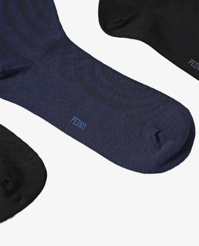 PEDRO - Pack 3 đôi vớ nam cổ cao thời trang