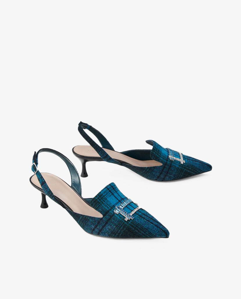 PEDRO - Giày cao gót mũi nhọn Gem Embellished Slingback