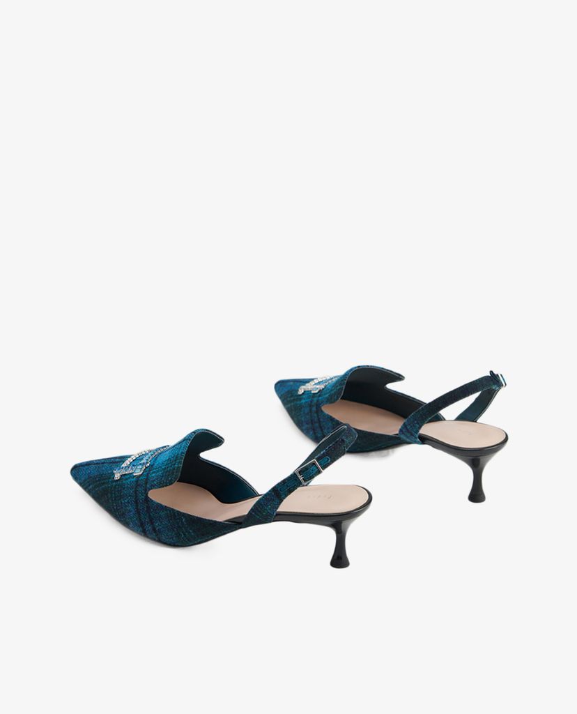 PEDRO - Giày cao gót mũi nhọn Gem Embellished Slingback