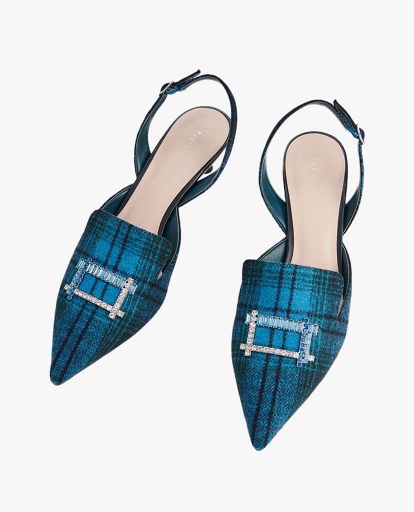 PEDRO - Giày cao gót mũi nhọn Gem Embellished Slingback