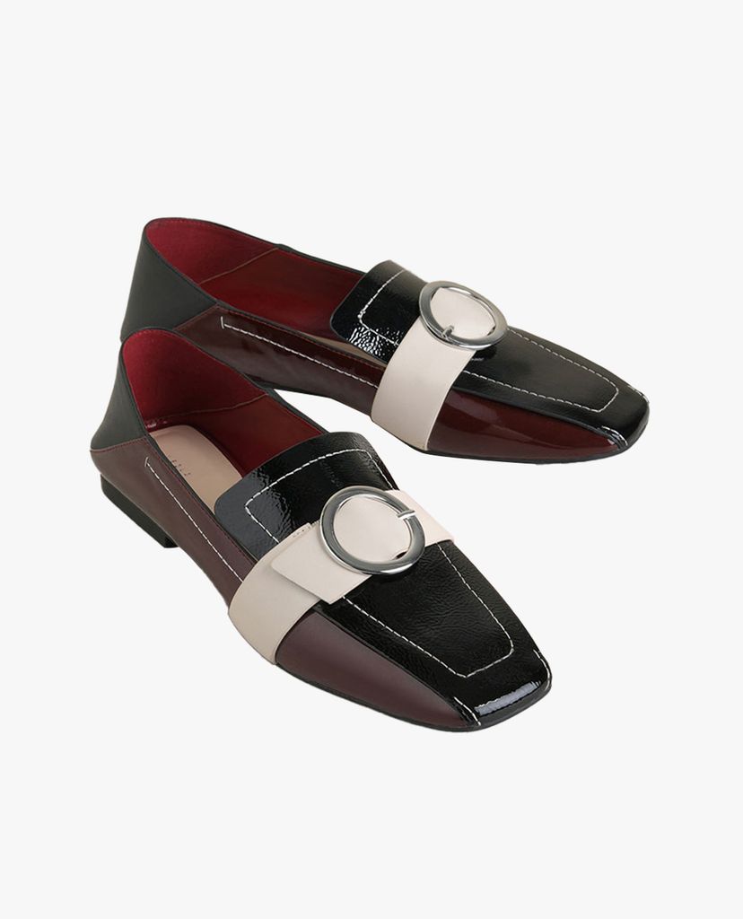 PEDRO - Giày đế bệt nữ Square Toe Buckled Loafers