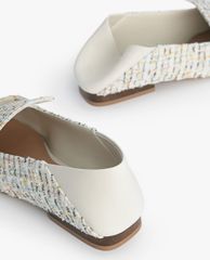 PEDRO - Giày đế bệt nữ mũi vuông Tweed Square Toe