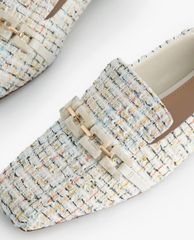 PEDRO - Giày đế bệt nữ mũi vuông Tweed Square Toe
