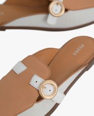 PEDRO - Giày đế bệt nữ mũi vuông Buckle Embellished