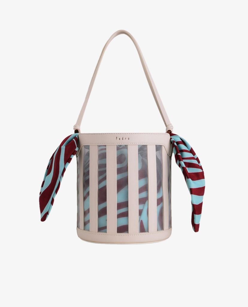 PEDRO - Túi rút dây hình trụ Striped Bucket
