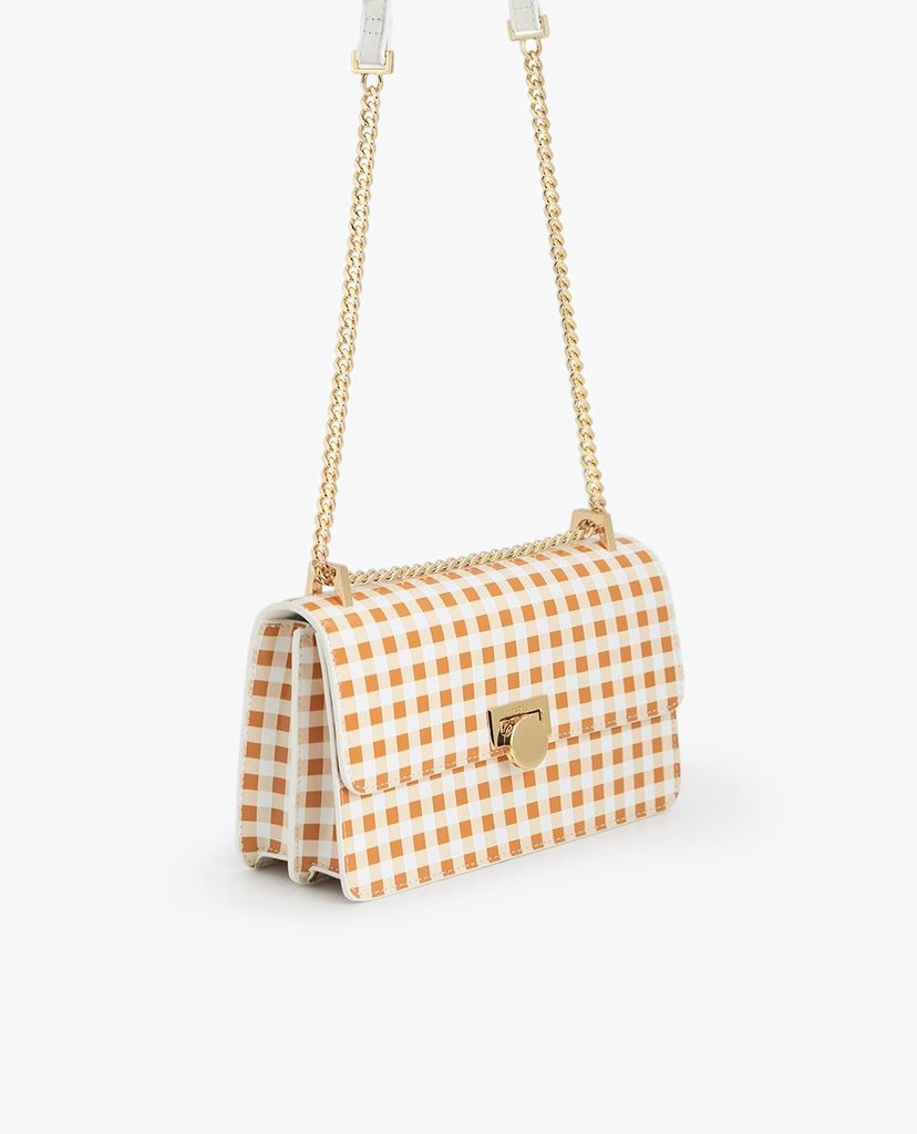 PEDRO - Túi đeo chéo nữ chữ nhật nắp gập Check Chain