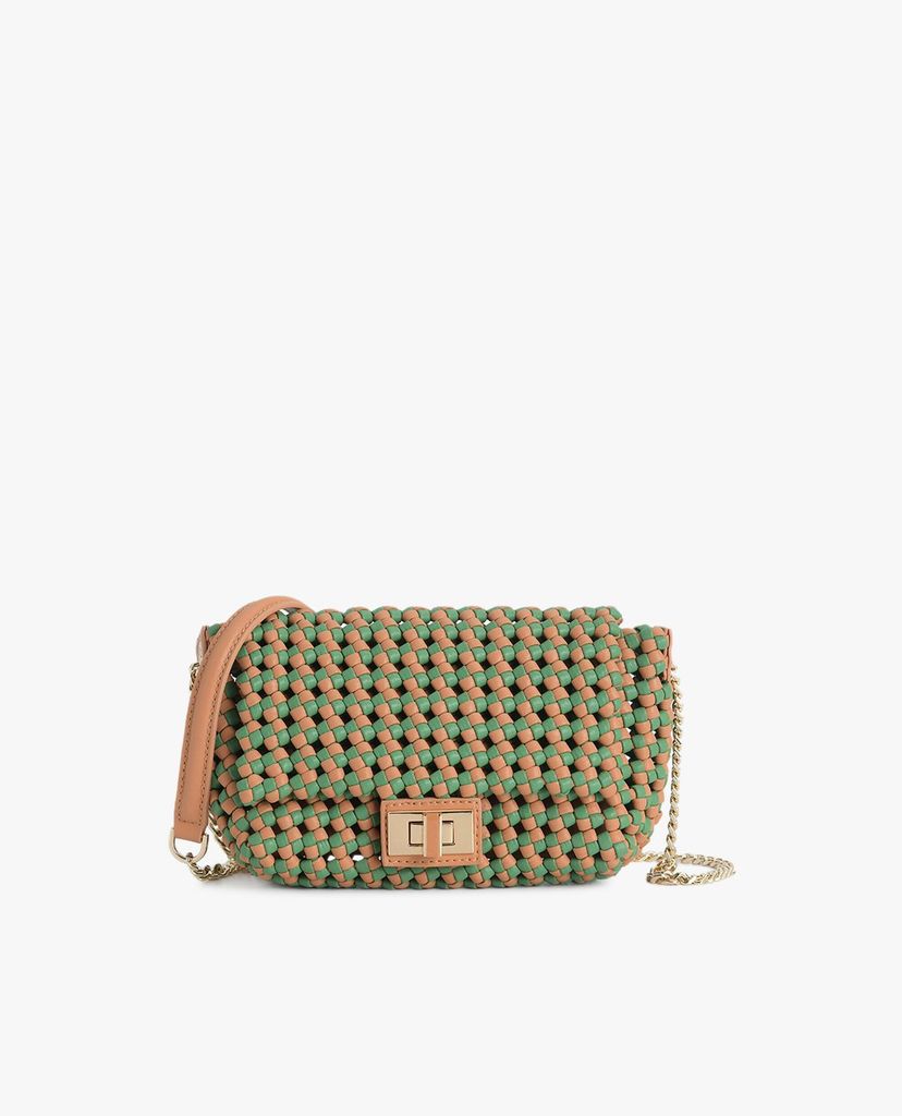 PEDRO - Túi đeo chéo nữ chữ nhật nắp gập Woven