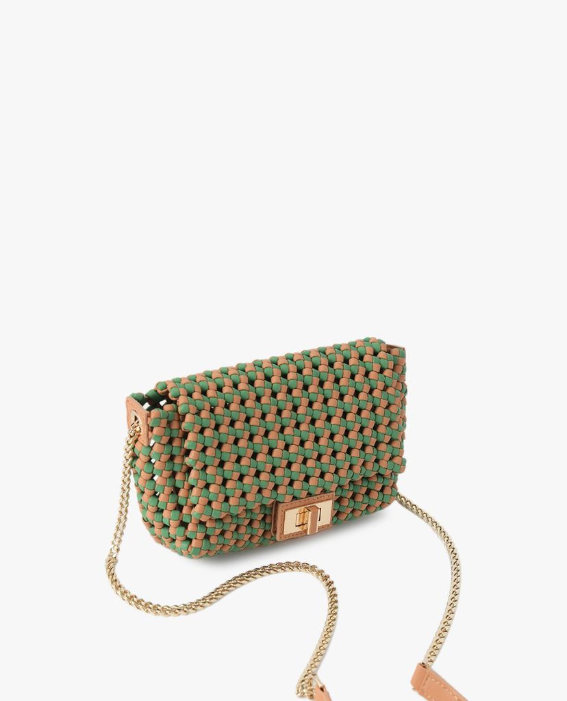 PEDRO - Túi đeo chéo nữ chữ nhật nắp gập Woven