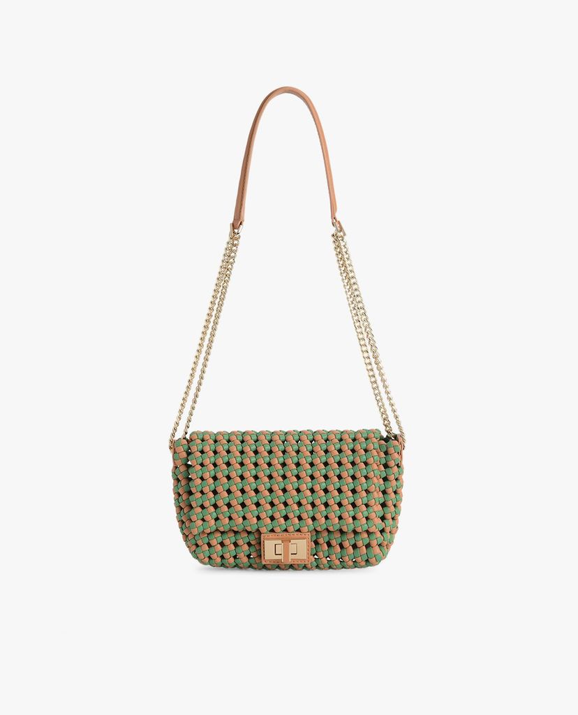 PEDRO - Túi đeo chéo nữ chữ nhật nắp gập Woven
