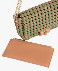 PEDRO - Túi đeo chéo nữ chữ nhật nắp gập Woven
