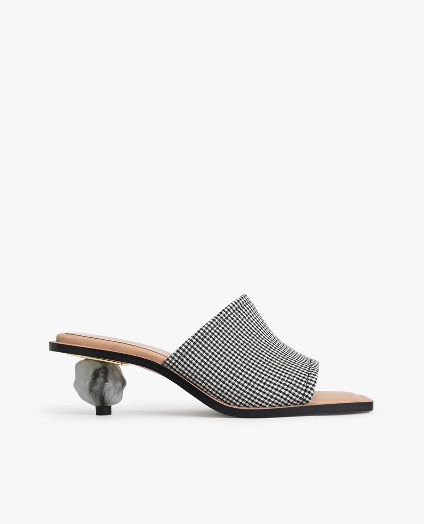 CHARLES & KEITH - Giày cao gót hở mũi Leather Sculptural