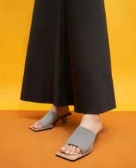 CHARLES & KEITH - Giày cao gót hở mũi Leather Sculptural