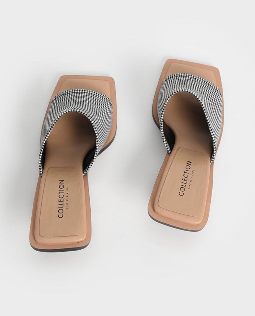CHARLES & KEITH - Giày cao gót hở mũi Leather Sculptural