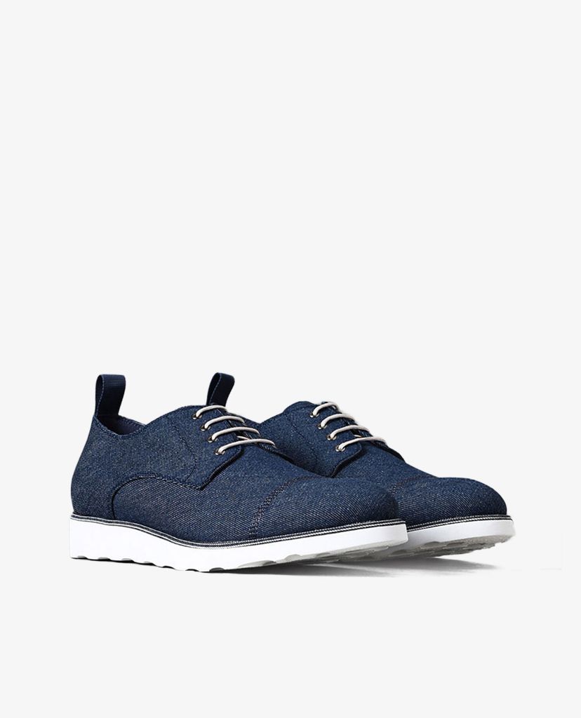 PEDRO - Giày tây nam phối dây buộc Denim Derby