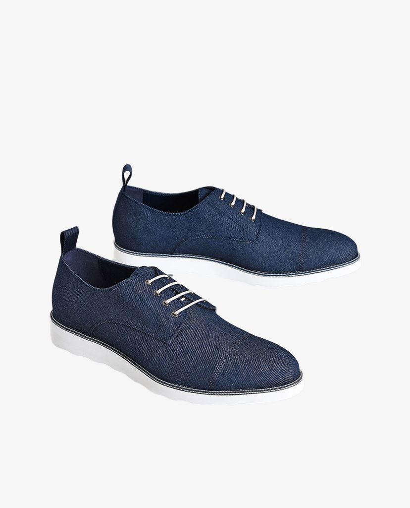 PEDRO - Giày tây nam phối dây buộc Denim Derby