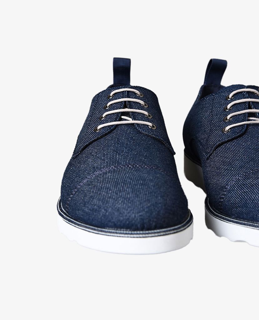 PEDRO - Giày tây nam phối dây buộc Denim Derby