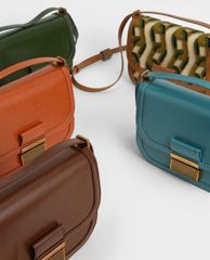CHARLES & KEITH - Túi đeo chéo nữ hình chữ nhật thời trang