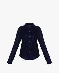GIGI - Áo sơ mi nữ cổ bẻ tay dài Slimfit Velvet