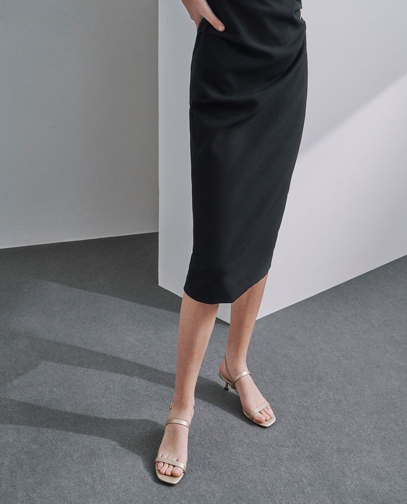 CHARLES & KEITH - Giày cao gót quai ngang Metallic Ankle Strap