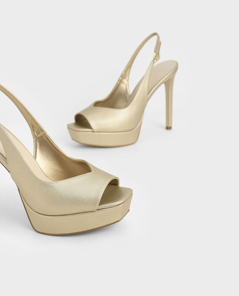 CHARLES & KEITH - Giày cao gót hở mũi thời trang