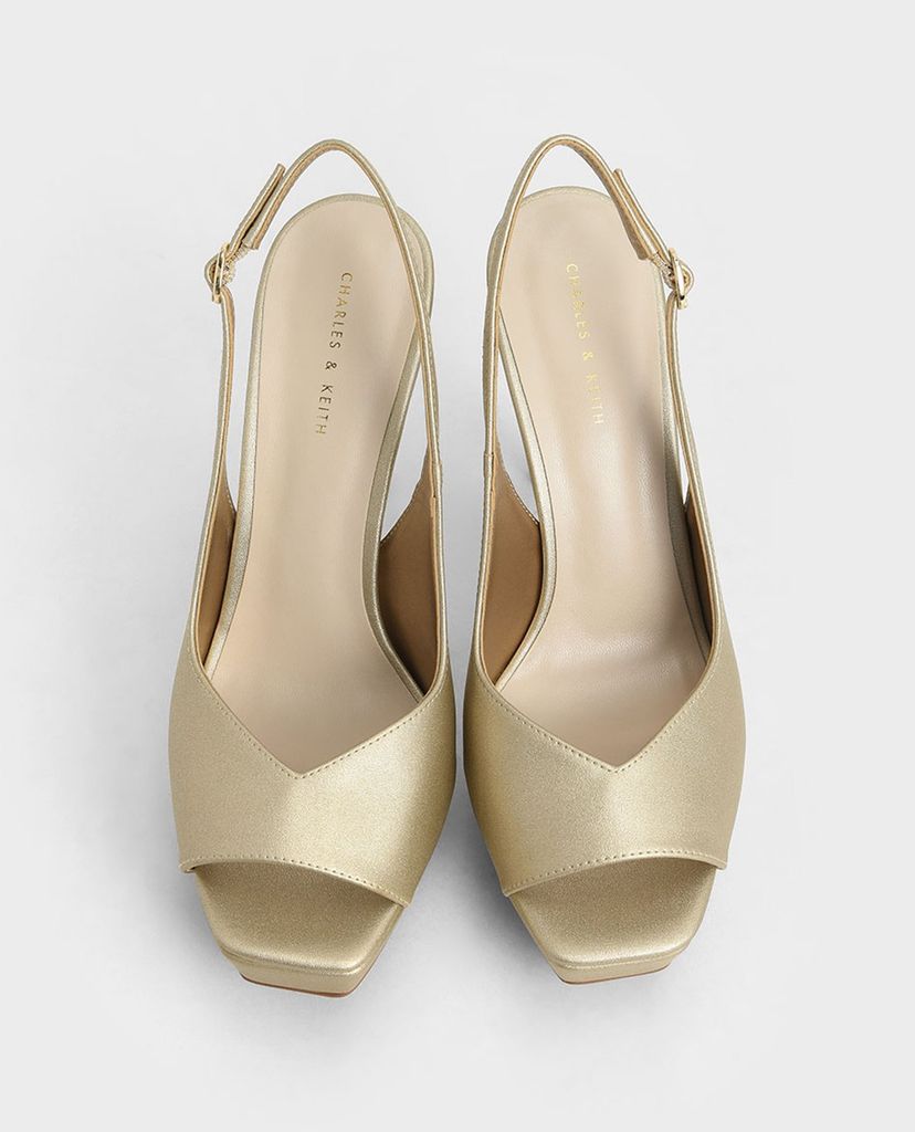 CHARLES & KEITH - Giày cao gót hở mũi thời trang