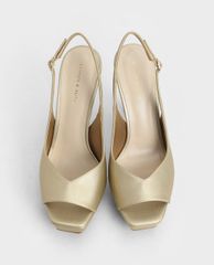 CHARLES & KEITH - Giày cao gót hở mũi thời trang